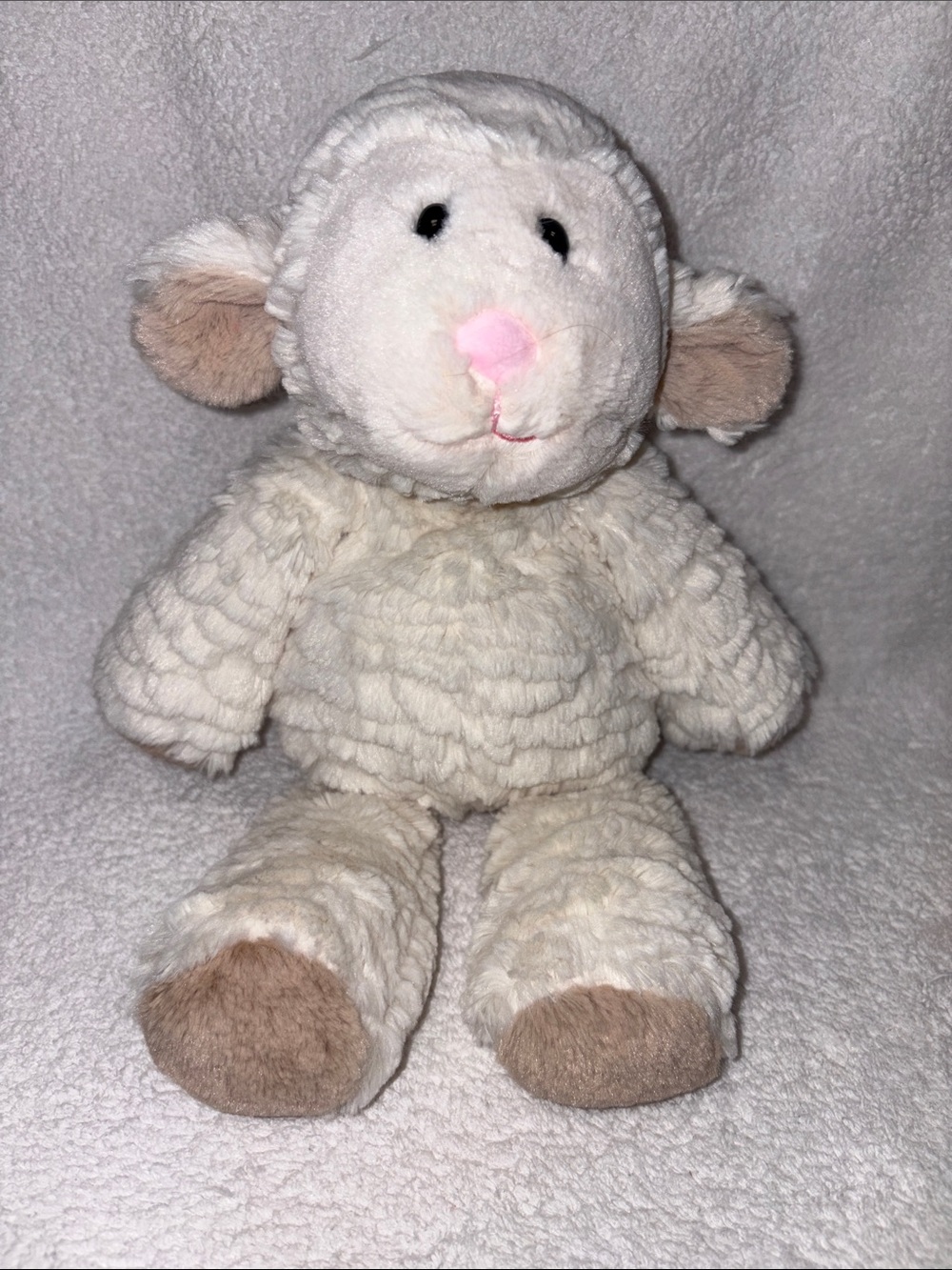 Mary Meyer marshmallow Plush White Lamb Stuffed Animal Pink Nose